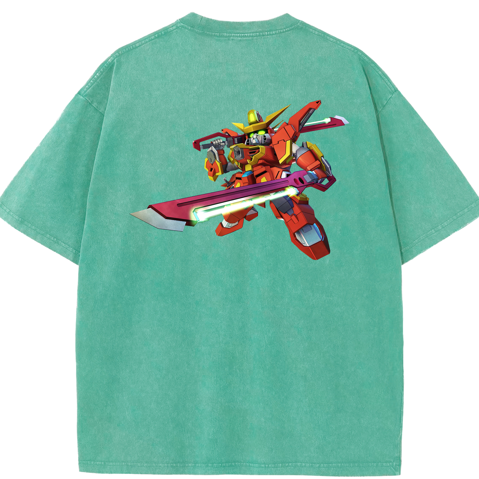 （画像用） 機動戦士ガンダム Mobile Suit Gundam 綿100% ヴィンテージ風 半袖Tシャツ（背面プリント）